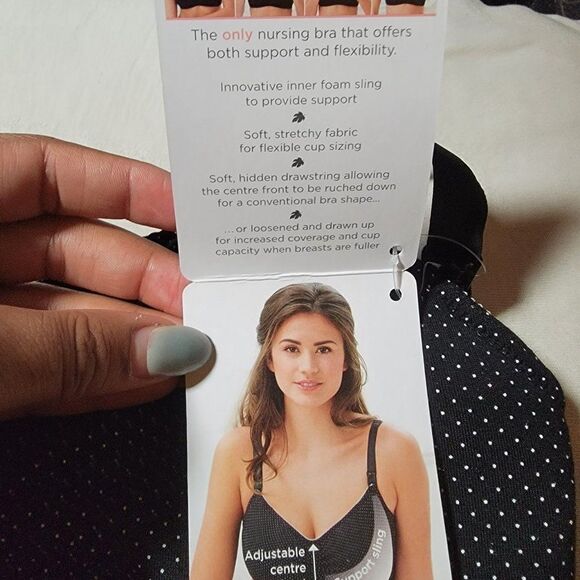 Royce Womens Black White Nursing Bra Size 38C/D/DD - Picture 9 of 11